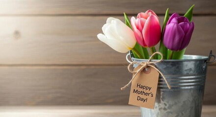 Fototapeta premium Mothers day gift flowers 