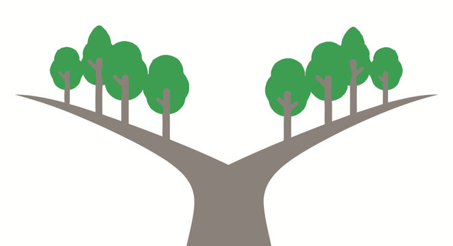 Forking Path with Trees: Decision, Choice, Direction, Nature, Abstract Concept