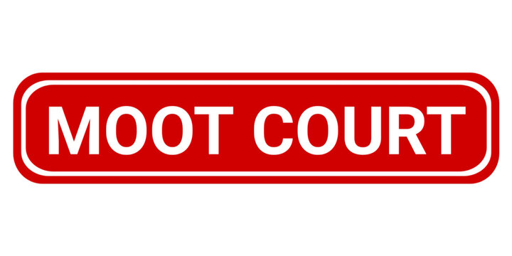 Moot court red rubber stamp vector illustration. 