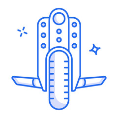 An outline icon depicting a monowheel © creativestall