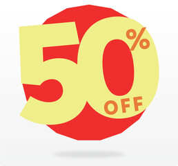 50%  label, percent, commerce, balloon, retail, business, discount, price, marketing, special offer, value, ads, sale, off. set, icon. Vector, store, sticker, tag, banner © Tatiana