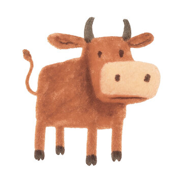 PNG Cute cartoon cow illustration