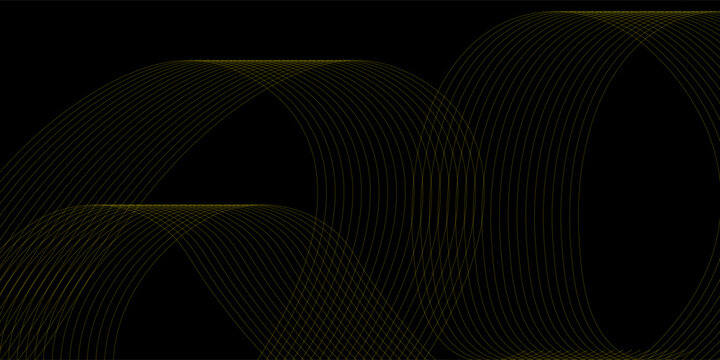Black abstract old backround with yellow curve line for backdrop or presentation good