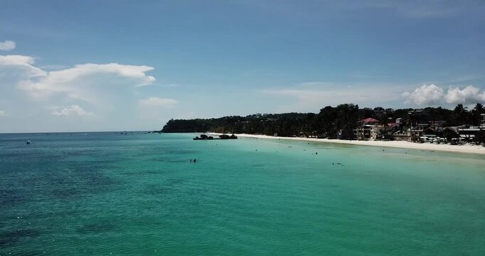 Willy's Rock Aerial Drone Shot &ndash; White Beach Boracay Philippines