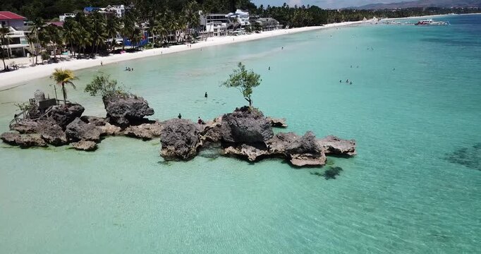 Willy's Rock Drone Shot &ndash; Boracay Philippines