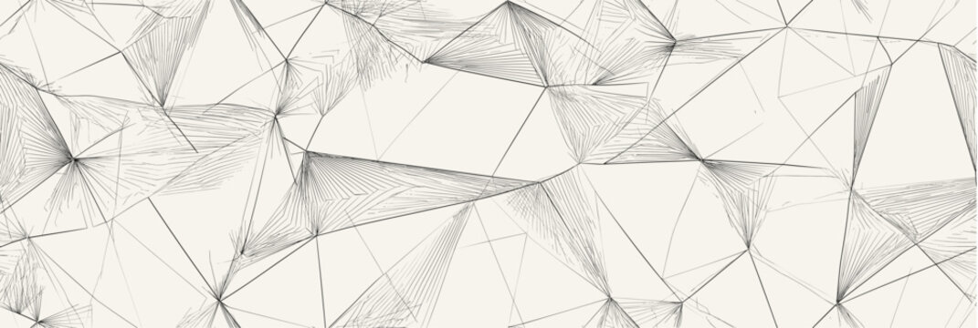 Seamless parametric geometric lines forming abstract pattern. Minimal black lines creating a repeating technical grid background