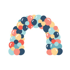Colorful Balloon Archway Celebration Party Decor Festive Birthday Event © SUKOPOL