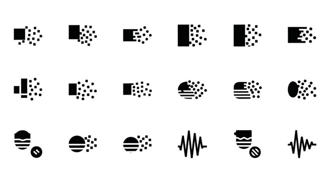 20 Sound Wave, Audio Signal, Music Icons Set, Vector Sound Effects Symbols