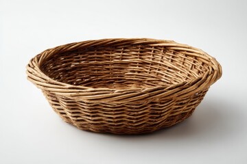 Obraz premium Minimalist product photograph of an empty wicker basket