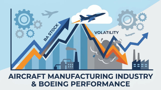Aircraft Manufacturing Industry and Boeing Performance: Analyzing Stock Trends and Volatility with Industrial Growth.