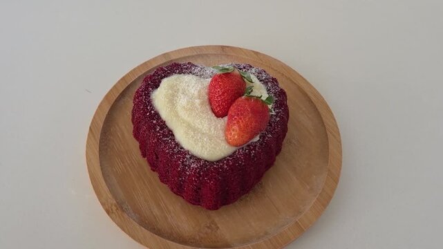 sobremesa alimento bolo de morango doce delicioso 
