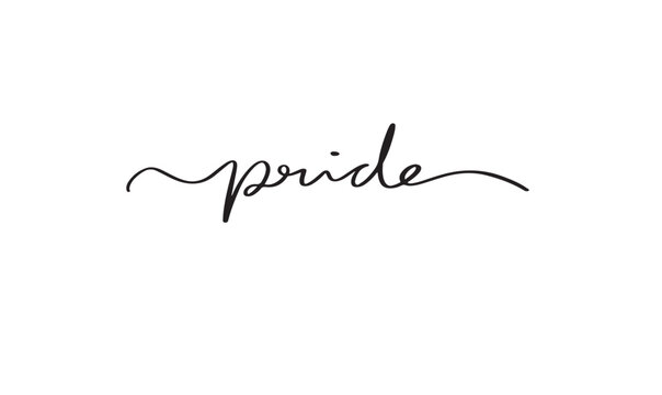 Pride text font calligraphy hand written lettering script black color object icon pride month june sex lesbian gay lgbtq love pride community homosexual freedom proud transgender pride tolerance human