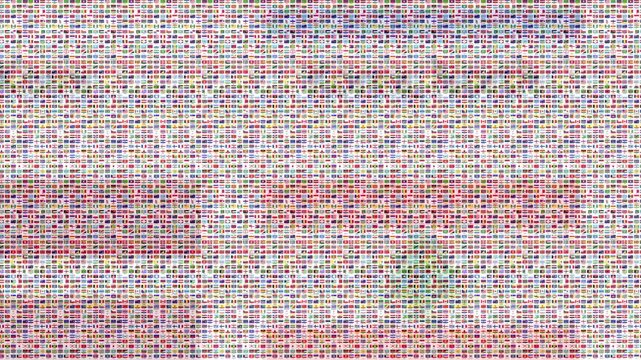 Infinite zoom Seamless World Flags Pattern Background with International Country Symbols