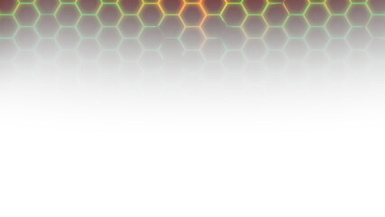 Glowing hexagon light border isolated on transparent background, futuristic overlay frame for digital design, HUD interfaces, banners and visual compositions. © Luisa