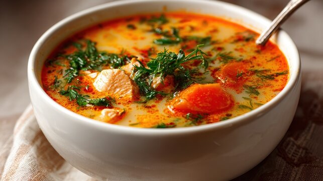 Delicious Bulgarian riba chorba showcasing vibrant flavors