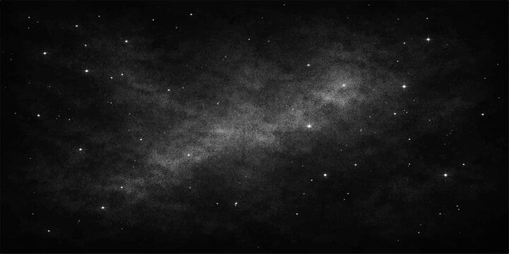 celestial canvas displaying a captivating array of stars twinkling amidst vast, nebulous clouds, a scene filled with cosmic wonder.