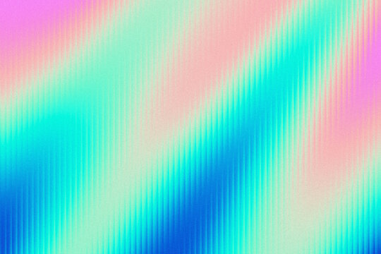 Vibrant Holographic Cyan Turquoise Pink Magenta Vertical Streak Gradient Background With Neon Wave And Blue Blend