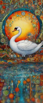 Swan decorative art