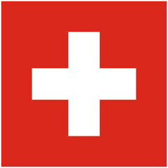 Obraz premium Isolated vectorized version of the official Swiss flag