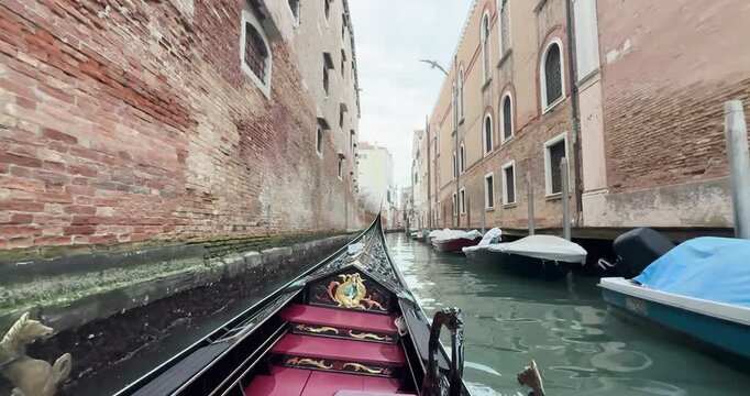 POV, gondola ride Venice Italy