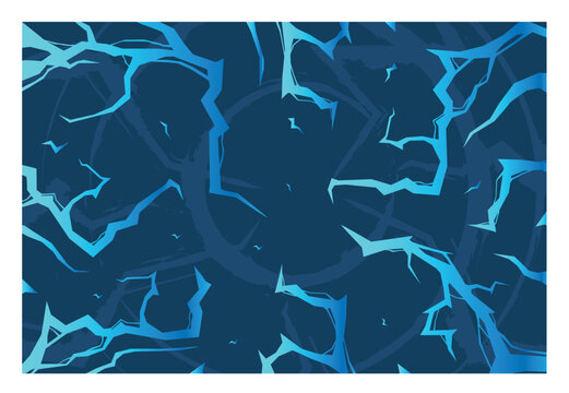 Comic blue thunder vector illustration background. Thunders illustration vector. Vector illustration of thunder in comic style