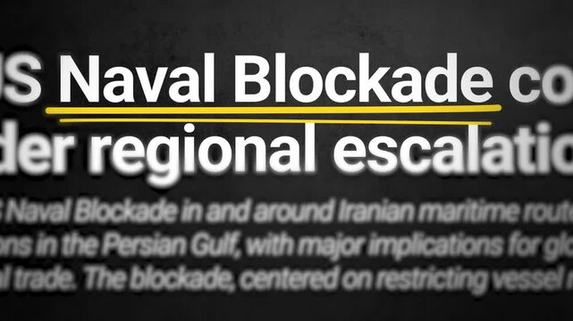 US Naval Blockade Concept Highlighting Chokepoints for Geopolitical Analysis 4K Animation Frame