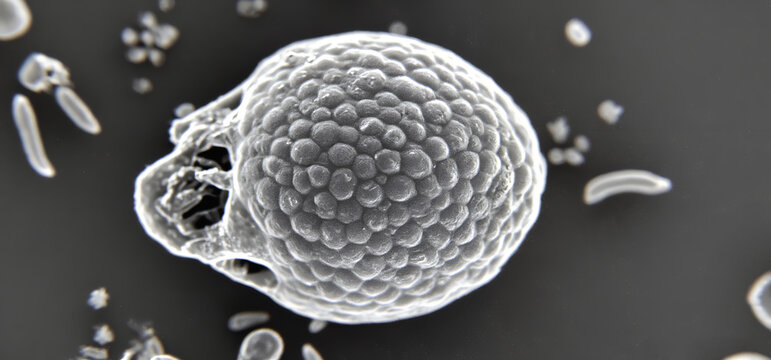 Microscopic View Microbial Cells Microscope Microbiology