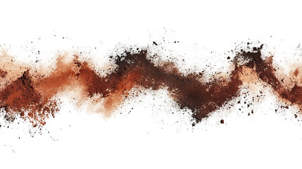 Obraz premium Abstract horizontal design with earthy tones and wispy texture against a black backdrop