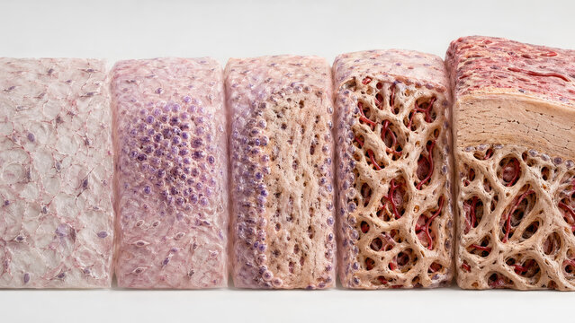 Intramembranous Ossification Stages in Bone Development