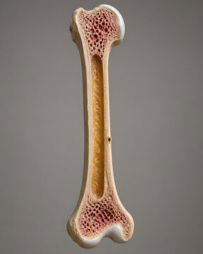 Long Bone Gross Anatomy Cutaway with Marrow and Epiphyses