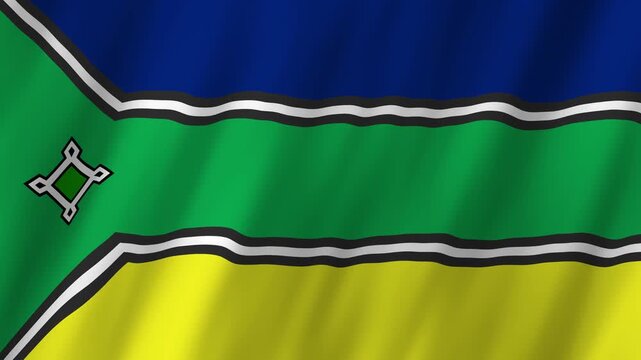 Amapa State Flag Brazil 4K Realistic Waving Bandeira do Amapa Animation