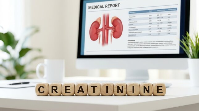 Lab screening for creatinine levels to evaluate kidney function and eGFR reference values.