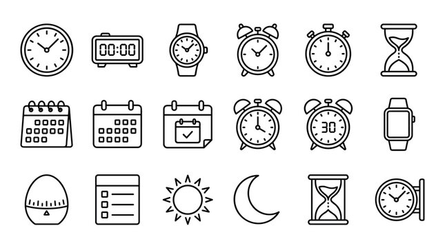 Time management tools clocks calendars and timers for efficiency in daily life