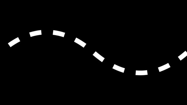 Animated white dashed animation