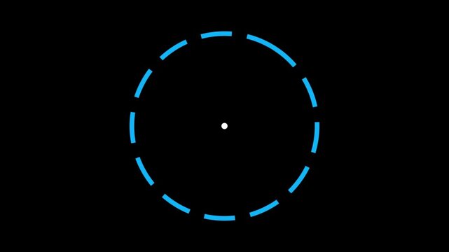Blue dashed circle animation loading