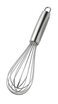 Stainless Steel Whisk Isolated on White Background