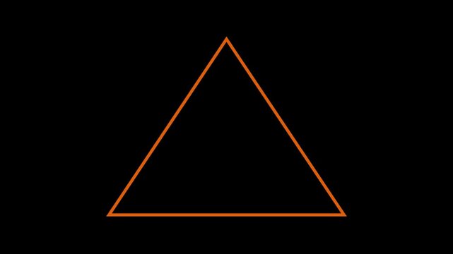 Glowing orange triangle animation