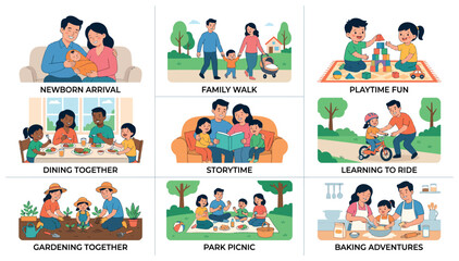 Obraz premium Family activities and happy moments together.