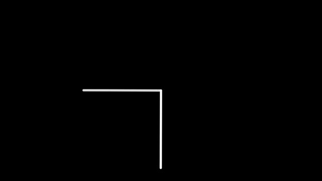 Minimalist clock hands animation