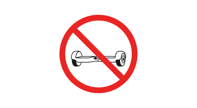 No Hoverboard Sign: Prohibiting Self-Balancing Scooters.