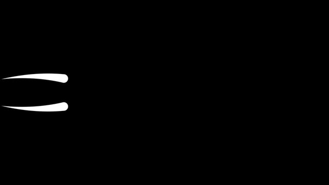 Dynamic white energy slashes and sharp stroke animations. Fast motion graphics for transitions and impact effects.