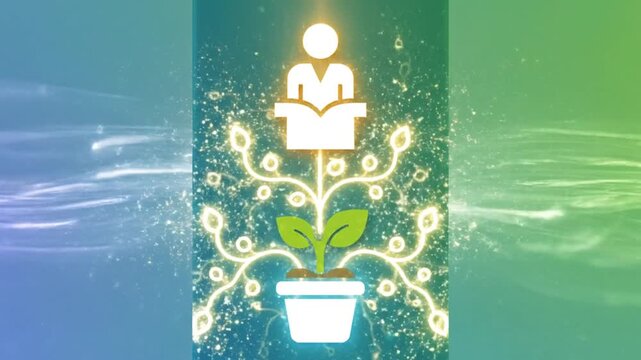 Abstract illustration of personal development and education concept