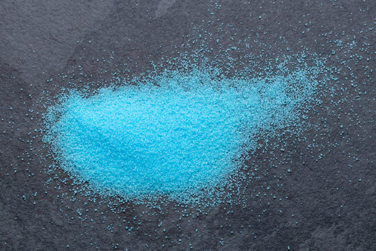 Blue sea salt heap - Copper sulfate