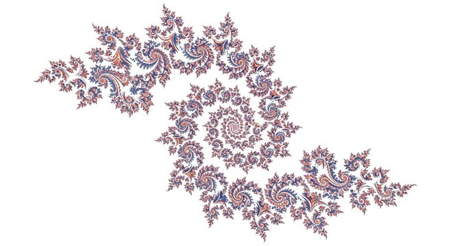 Abstract Geometric Fractal Design with Recursive Spirals