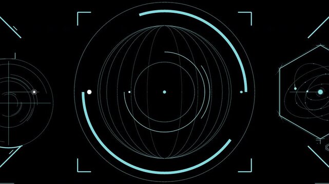 Translucent Digital HUD Global Command Dashboard: Master UI Screen : 4K Alpha