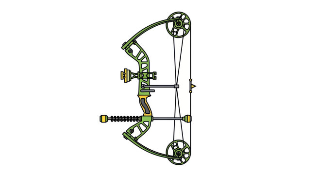 Compound Bow with Arrow Ready for Shooting - Archery Equipment
