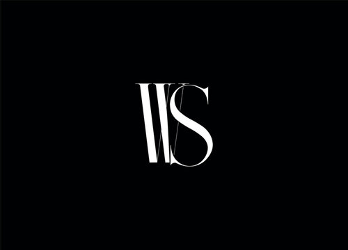 WS Abstract initial monogram letter logo design 