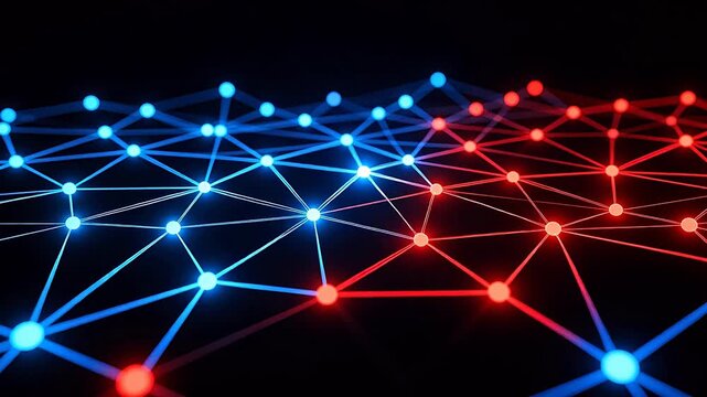 Colorful network connection pattern
