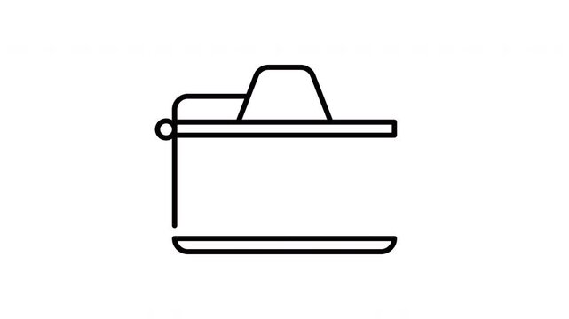 Simplified open folder icon outline for design projects. Suitable for software development, organization tools, and web design visuals.