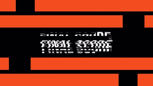 Animated Match Result Title with Glitch Effect. Bold Orange Sports Event Overlay for Video Production on Alpha.